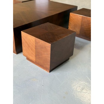 طقم طاولات تقديم  5قطع قشرة الجوز 