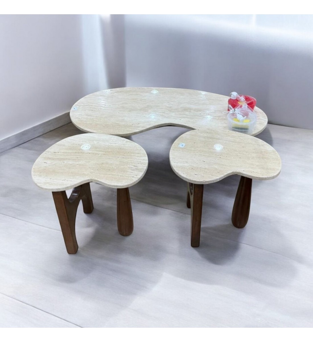 طقم طاولات3قطع رخام ترافنتينوا 