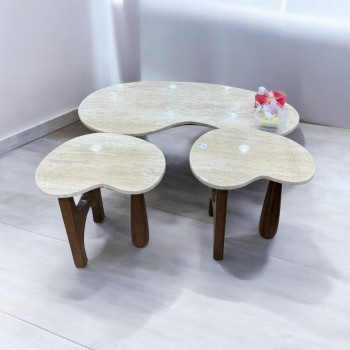 طقم طاولات3قطع رخام ترافنتينوا 