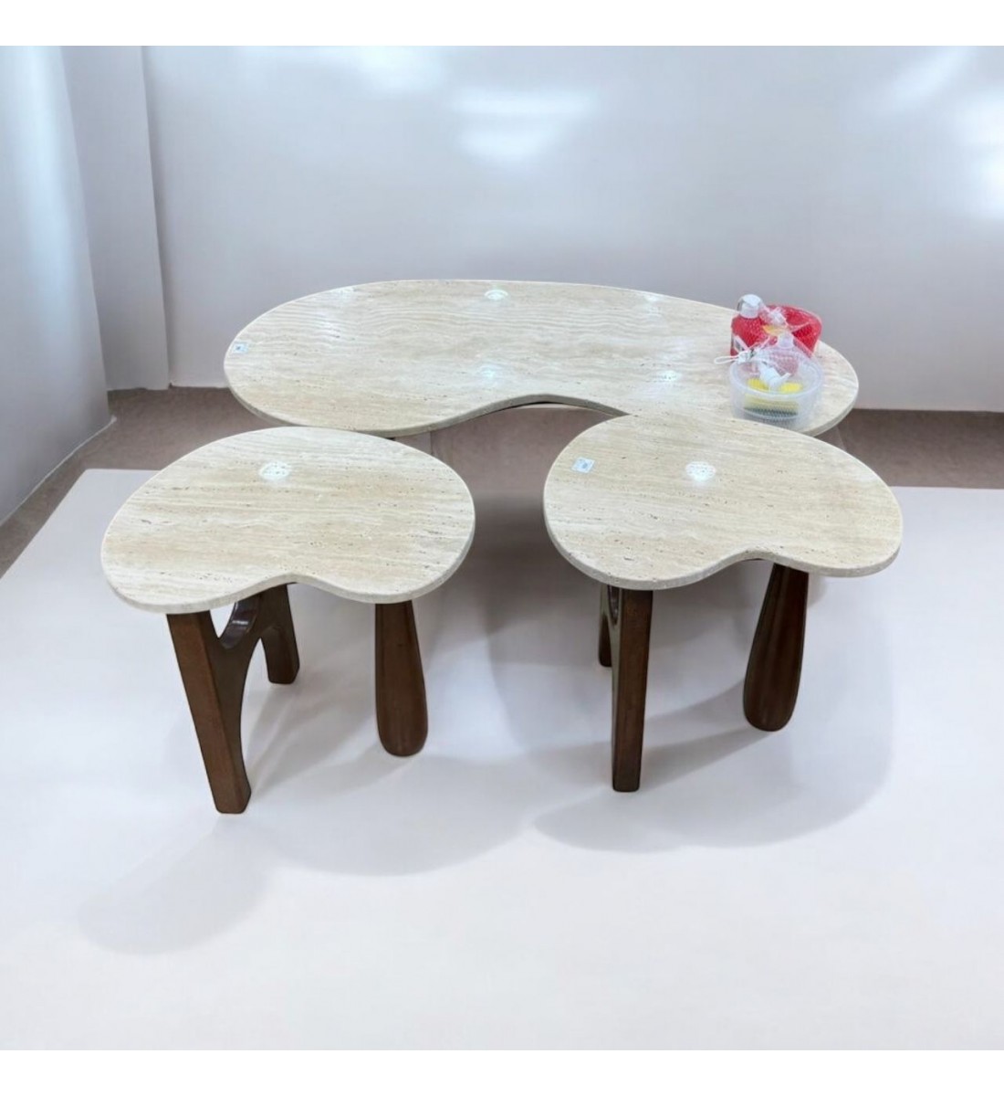 طقم طاولات3قطع رخام ترافنتينوا 