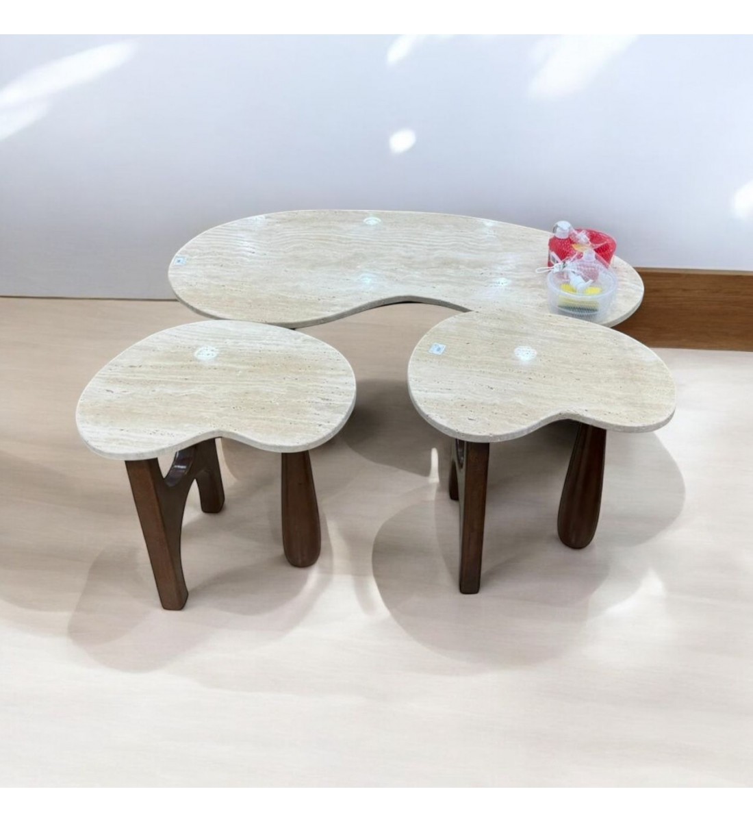 طقم طاولات3قطع رخام ترافنتينوا 