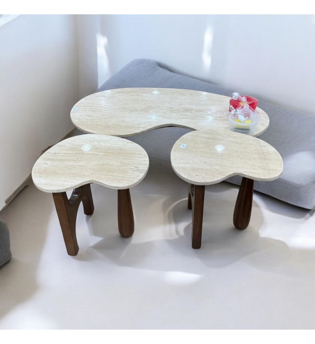 طقم طاولات3قطع رخام ترافنتينوا 