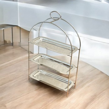 شيال حلا من الاستانلس استيل  وقاعده 3دور 46×32×13سم 