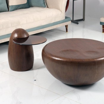 طقم طاولات قهوة قطعتين طقم سترونغ ستون لون بني 