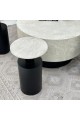 طقم طاولات اسطواني 7قطع سطح بديل الحجر قاعدة خشب لون اسود طقم طاولات اسطواني 7قطع سطح بديل الحجر قاعدة خشب لون اسود