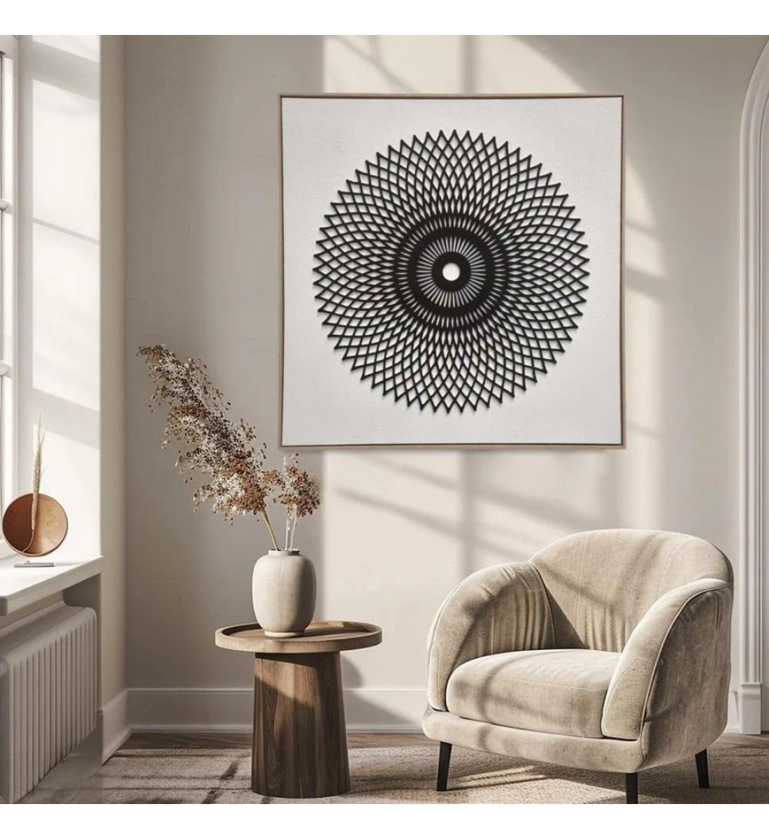 لوحة جدارية فنية، بتصميم مودرن مقاسات الوحة الطول 123سم  العرض83سم 