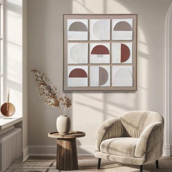 لوحة جدارية فنية، بتصميم مودرن مقاسات الوحة الطول 83 سم  العرض83سم 