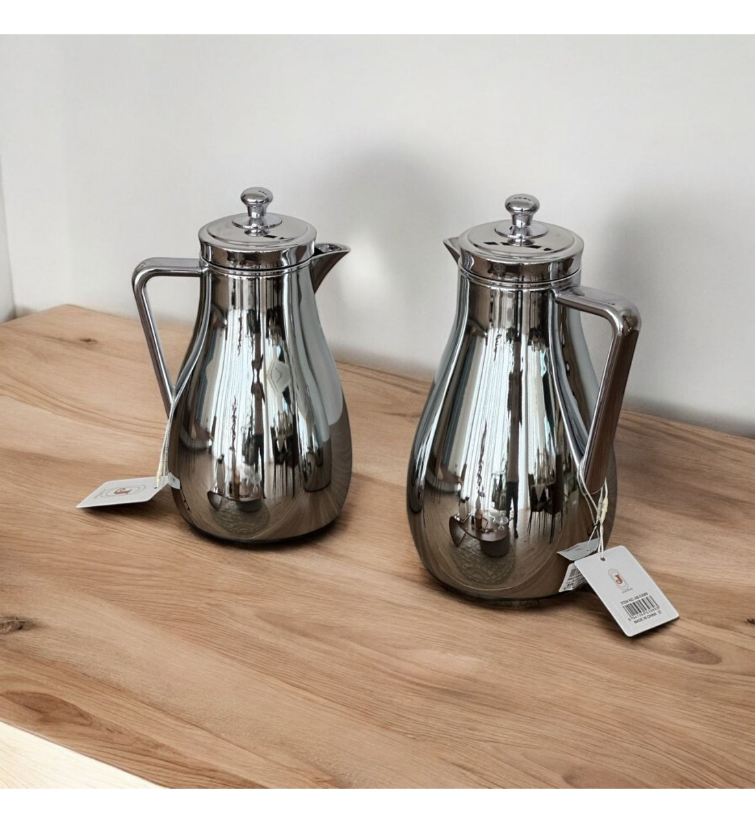 طقم ترمس شاي وقهوة تولين كروم فضي2قطع طقم ترمس شاي وقهوة تولين كروم فضي2قطع