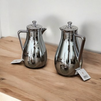 طقم ترمس شاي وقهوة تولين كروم  فضي2قطع 