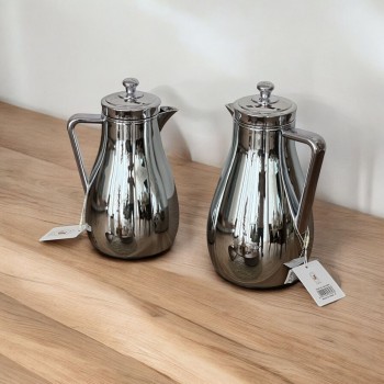 طقم ترمس شاي وقهوة تولين كروم  فضي2قطع 