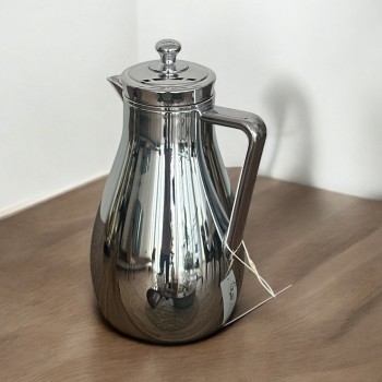 ترمس استيل زجاج كروم فضي 1 لتر