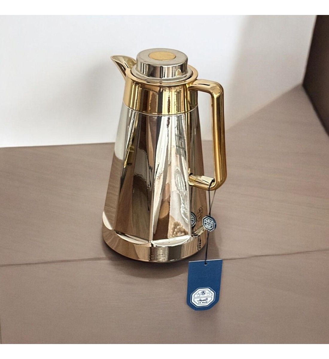 ترمس استيل زجاج نيكل فضي مذهب 1 لتر ترمس استيل زجاج نيكل فضي مذهب 1 لتر