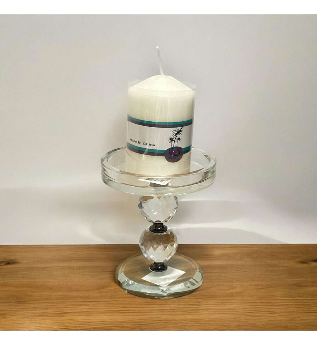 شمعدان كرستال تصميم انيق13×11×11سم 