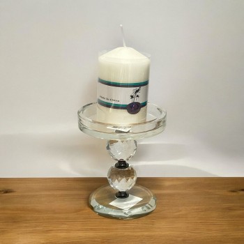 شمعدان كرستال تصميم انيق13×11×11سم 