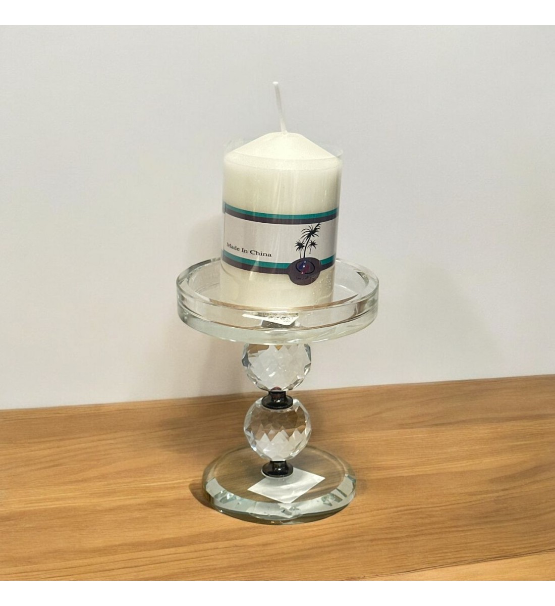 شمعدان كرستال تصميم انيق13×11×11سم 