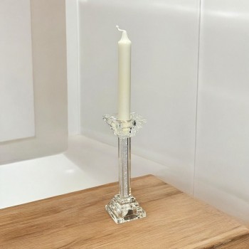 شمعدان كرستال تصميم انيق19×6×6سم 