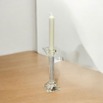 شمعدان كرستال تصميم انيق19×6×6سم 