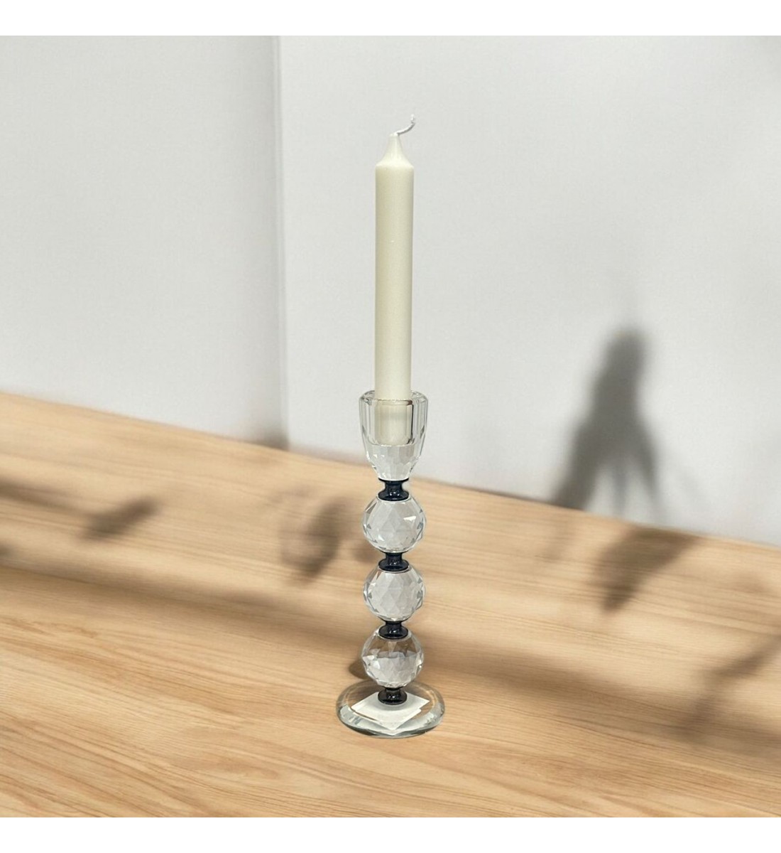 شمعدان كرستال تصميم انيق21×4×4سم 