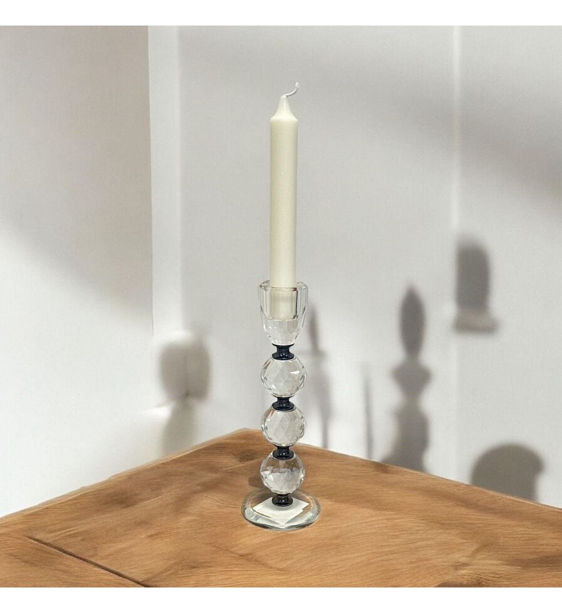 شمعدان كرستال تصميم انيق21×4×4سم 