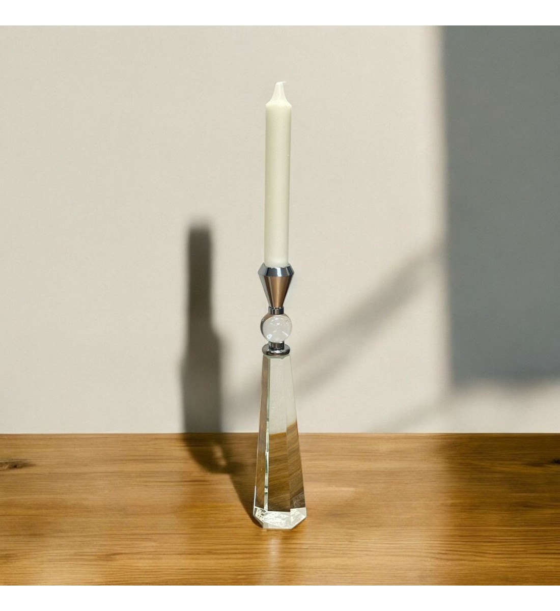 شمعدان كرستال تصميم انيق 26×2×2سم 