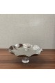 A serving plate made of stainless steel with an acrylic base, measuring 20×20×8 cm.
