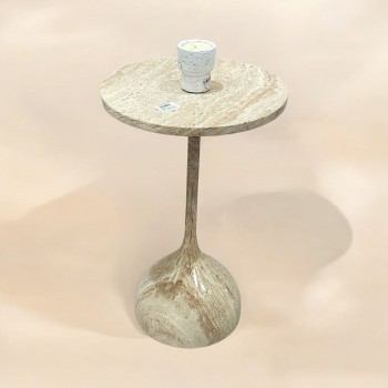 طاولة خدمة سطح خشب بيج  مقاس 35×35×55سم 