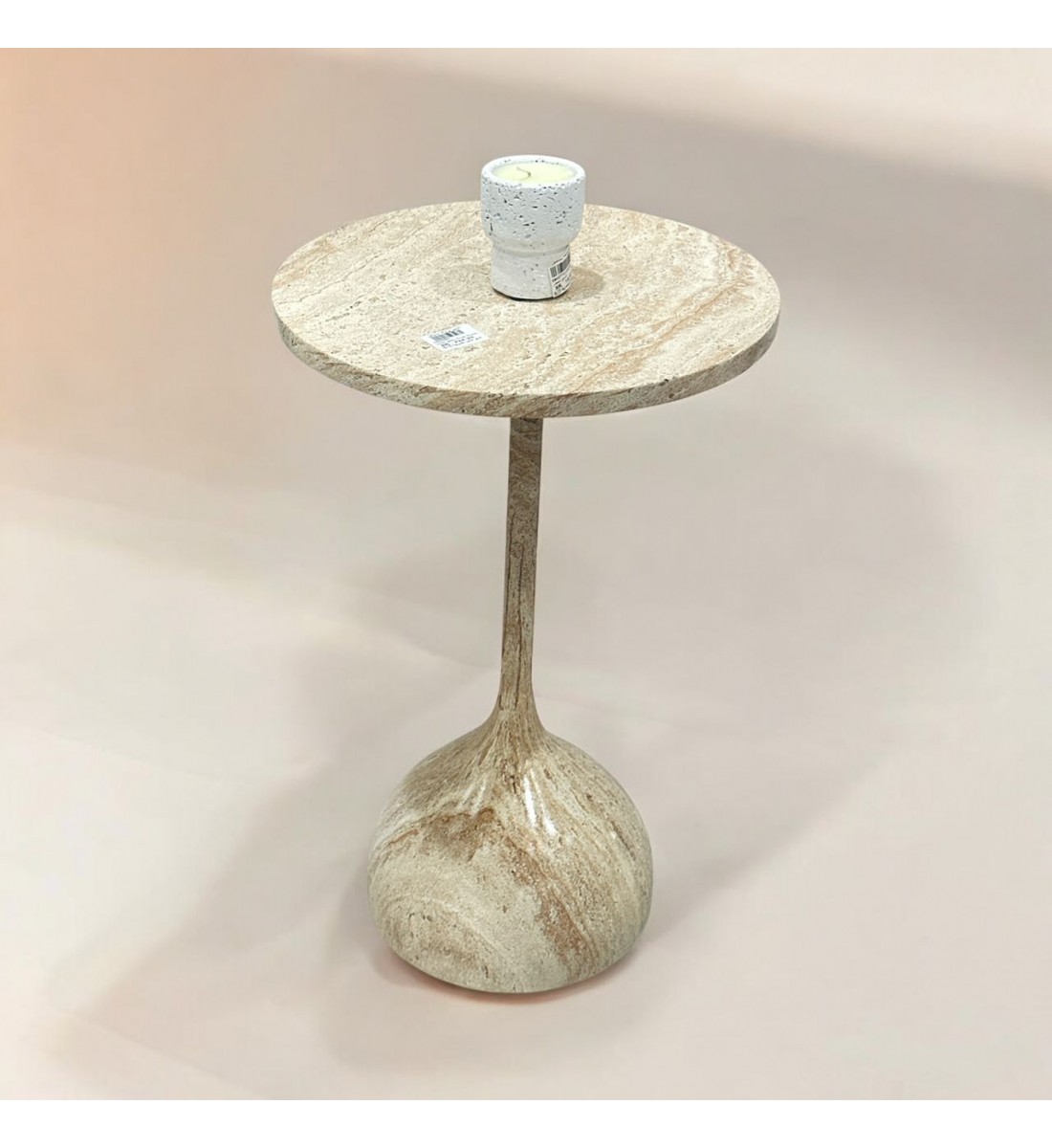 طاولة خدمة سطح خشب بيج  مقاس 35×35×55سم 