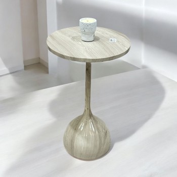 طاولة خدمة سطح خشب بيج مخطط  مقاس 35×35×55سم 