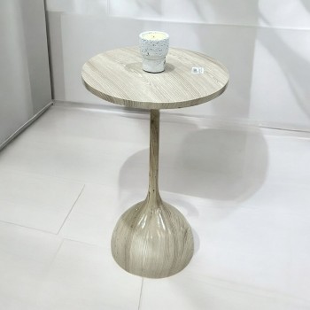 طاولة خدمة سطح خشب بيج مخطط  مقاس 35×35×55سم 