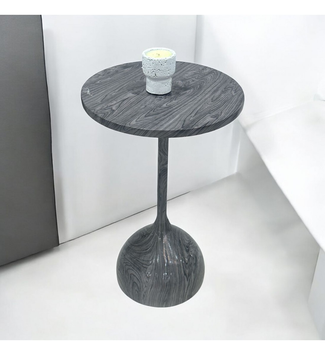 طاولة خدمة سطح خشب رمادي مقاس 35×35×55سم 