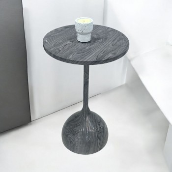 طاولة خدمة سطح خشب رمادي مقاس 35×35×55سم 