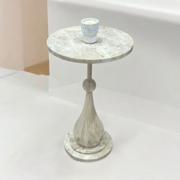 طاولة خدمة  بديل رخام بيج مقاس 35×35×57سم 