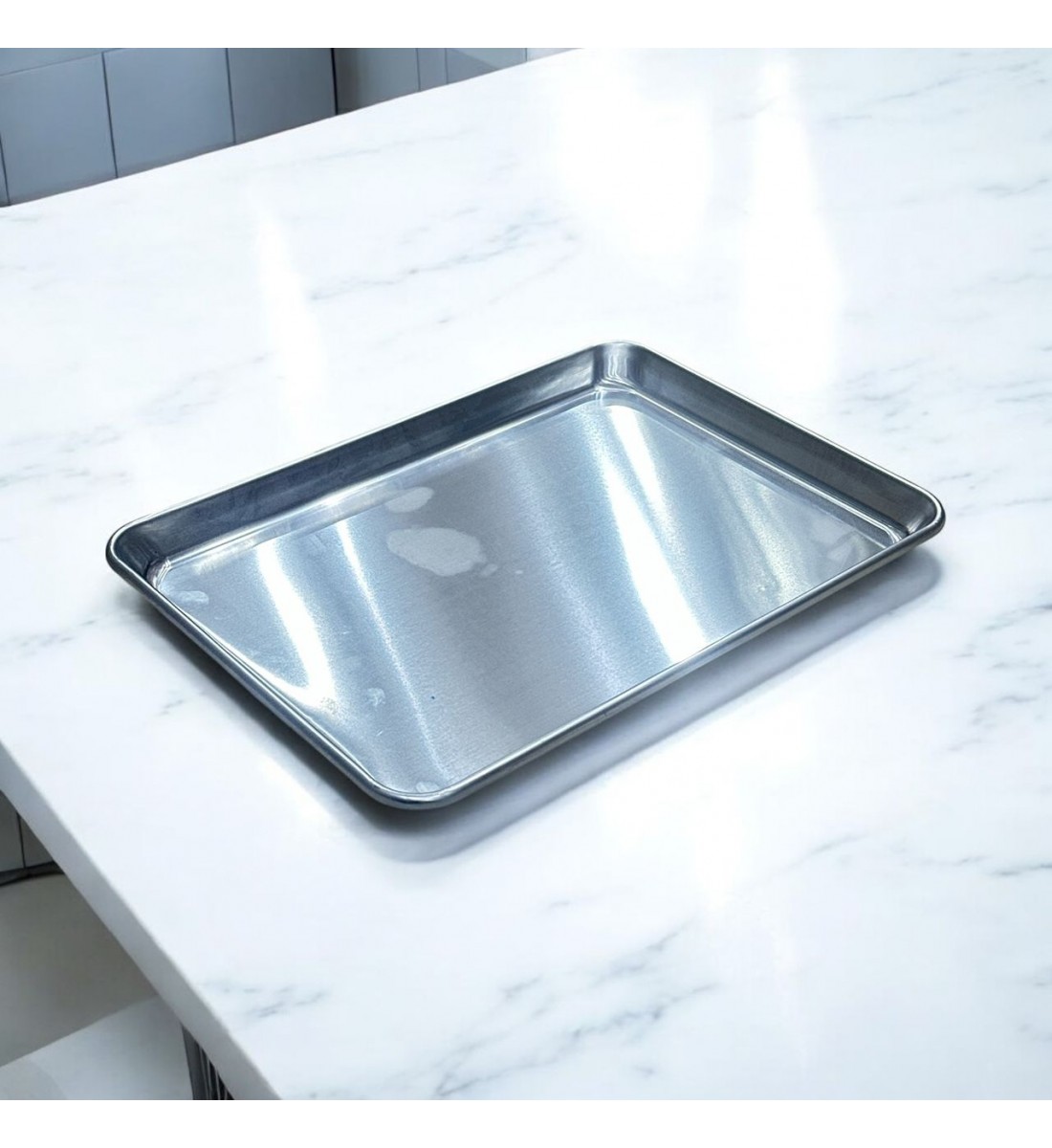 Aluminum serving plate, 40 x 29 x 3 cm