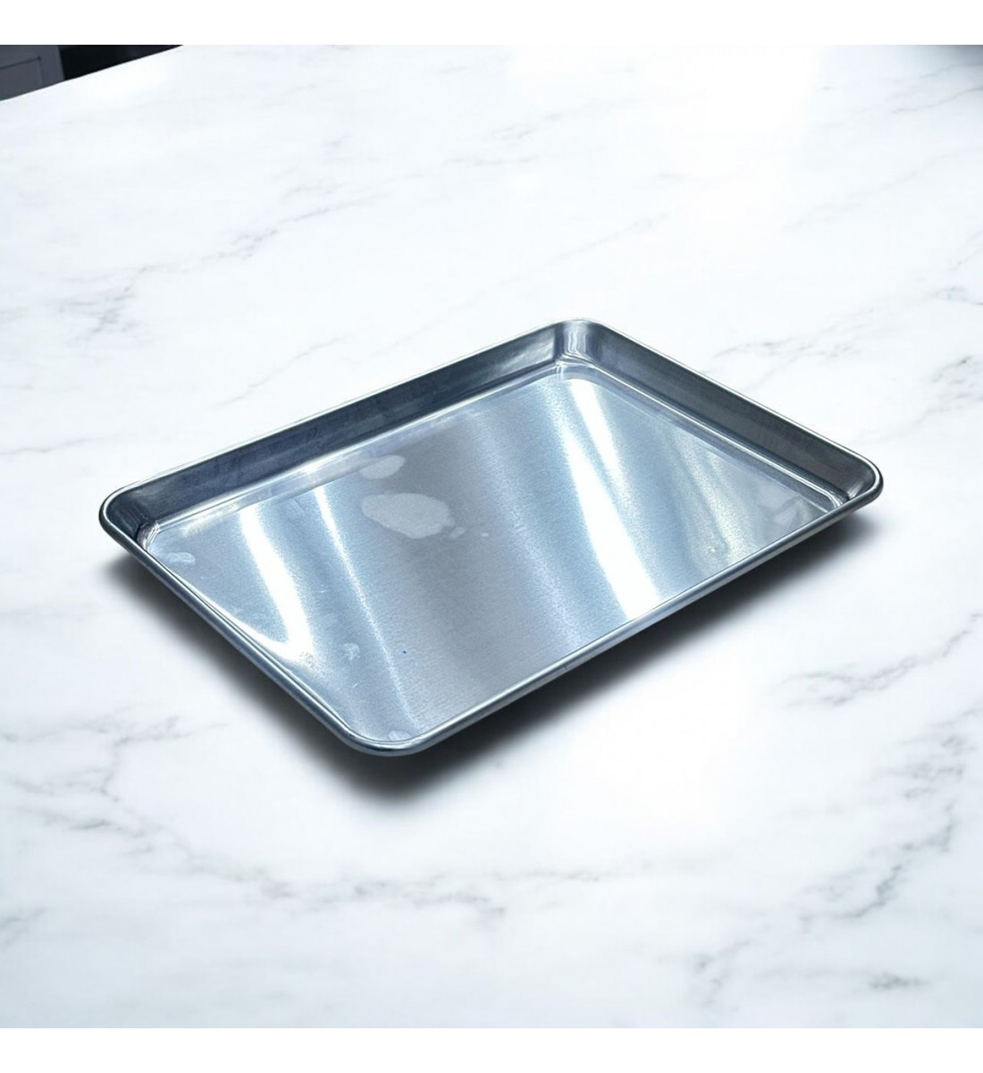 Aluminum serving plate, 40 x 29 x 3 cm