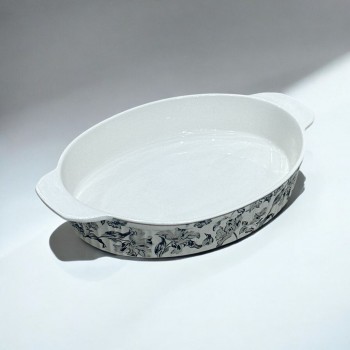 صينية فرن ورد اسود 36×20×6سم 