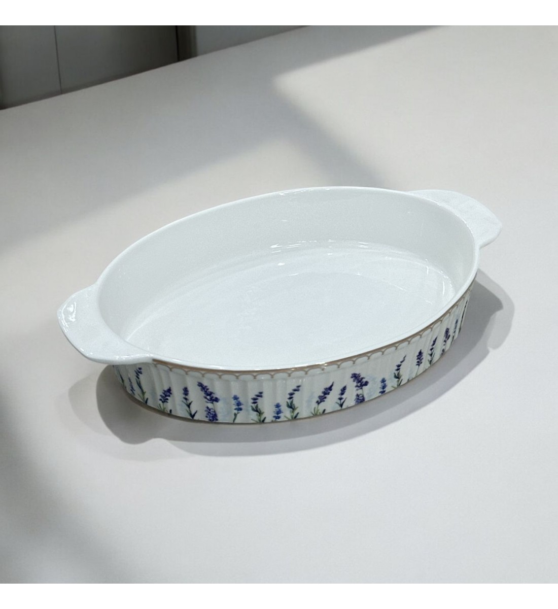 Blue rose oven tray 36 x 20 x 6 cm