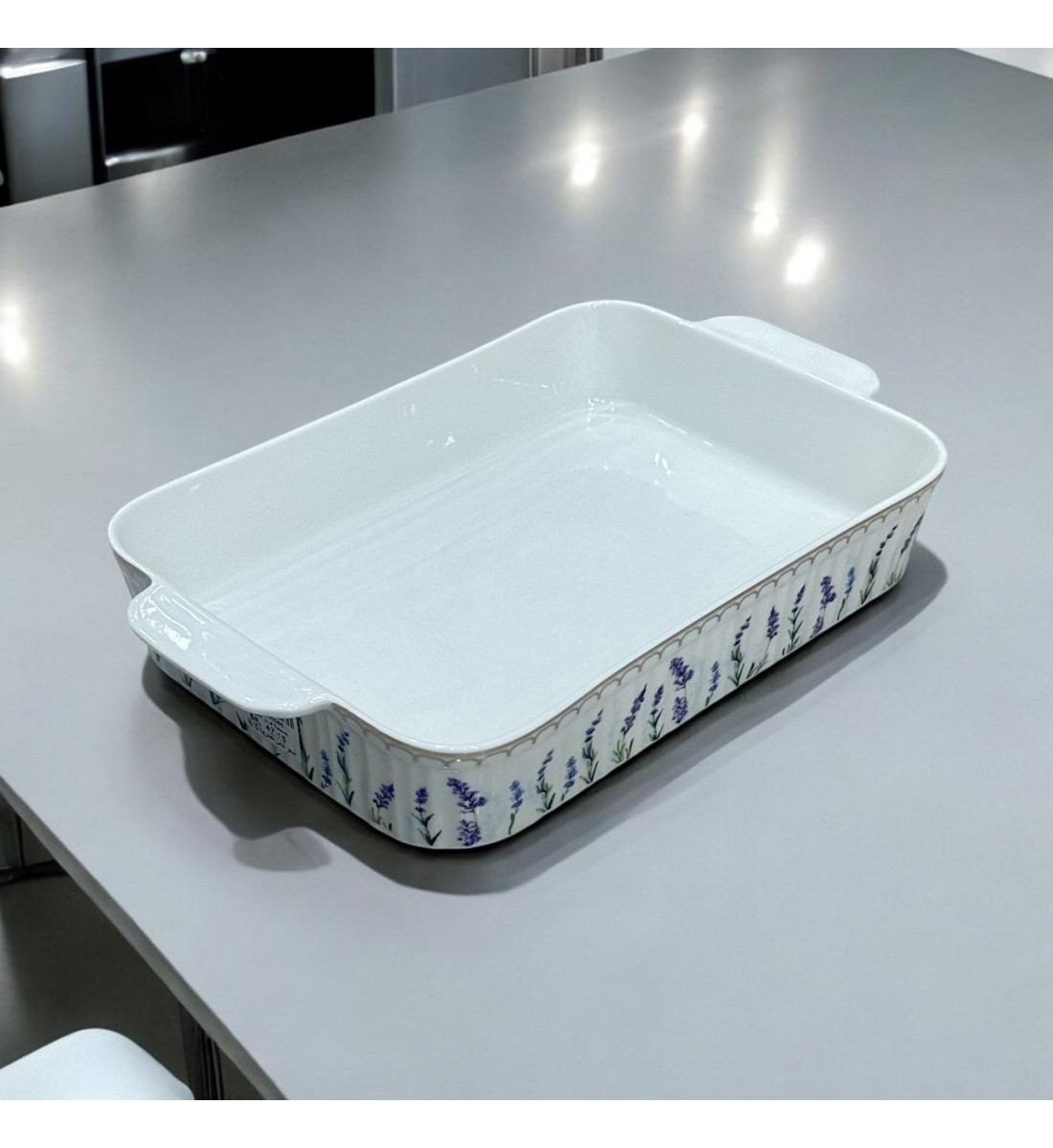 Blue rose oven tray 36 x 20 x 6 cm