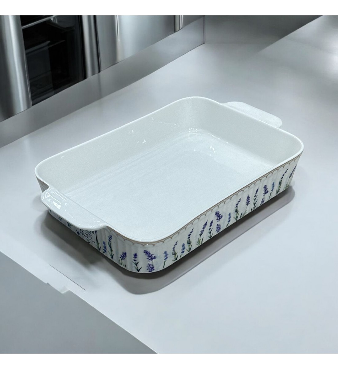 Blue rose oven tray 36 x 20 x 6 cm