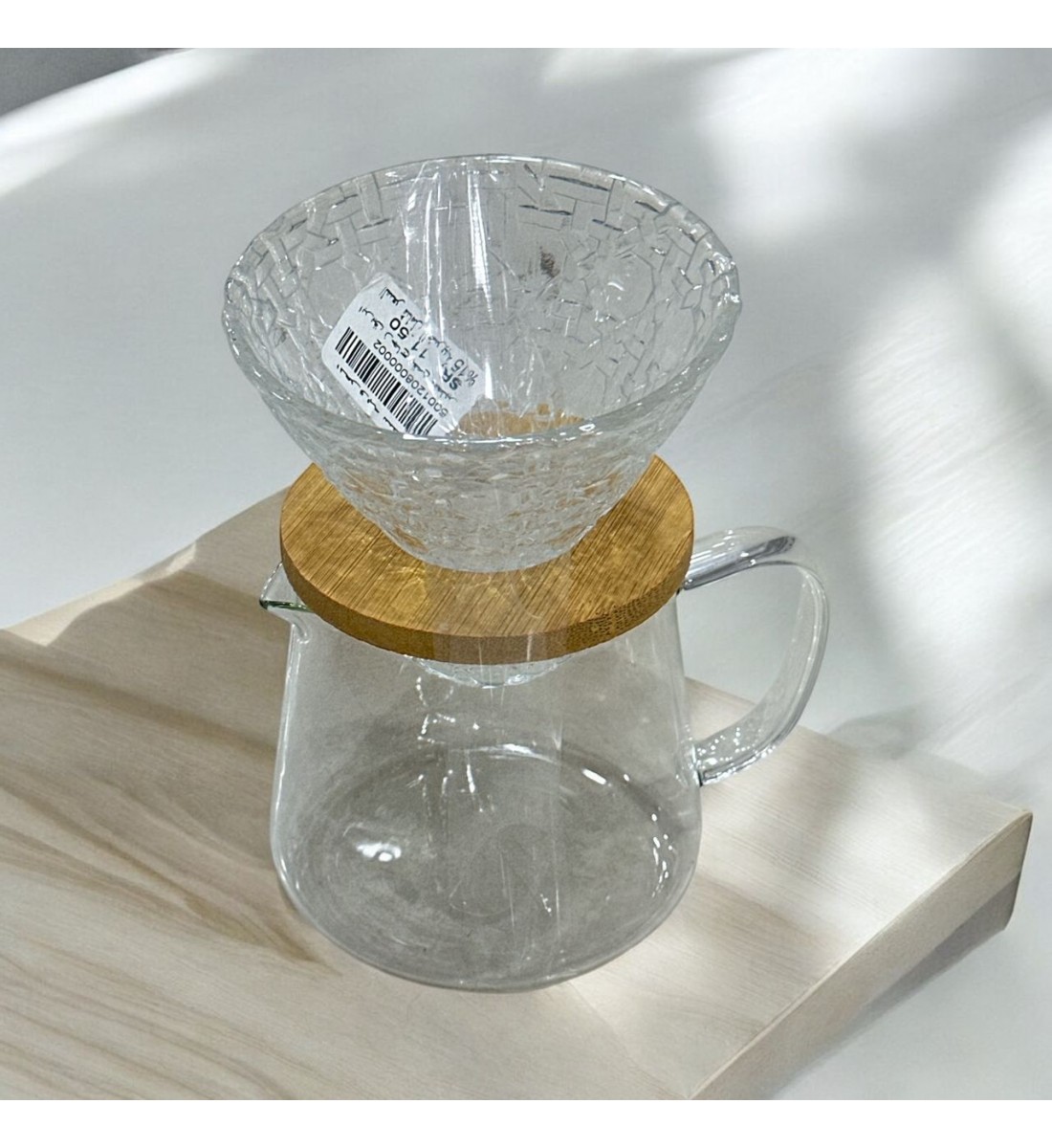 طقم تقطير v60 الة قهوة مكونة من قمع زجاجي وسيرفر زجاجي