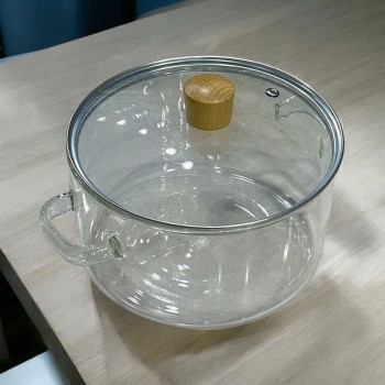 3.2L Glass Saucepan with Lid and Handle