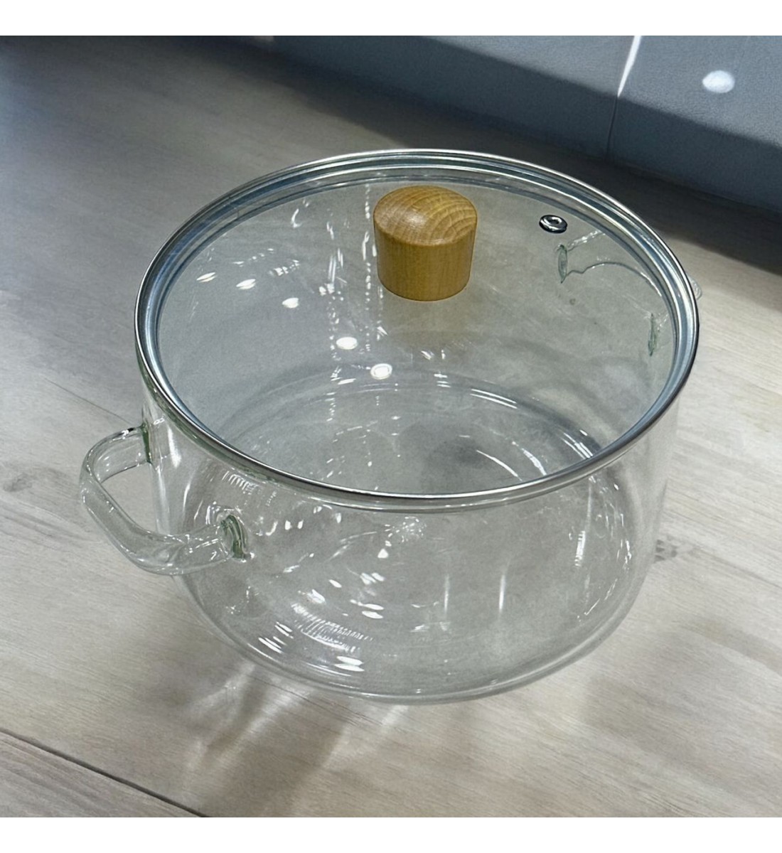 3.2L Glass Saucepan with Lid and Handle