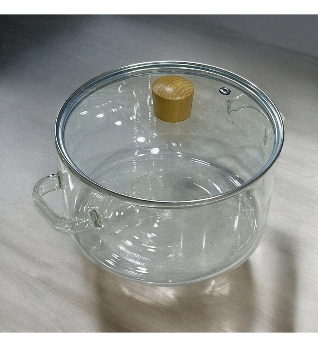 3.2L Glass Saucepan with Lid and Handle