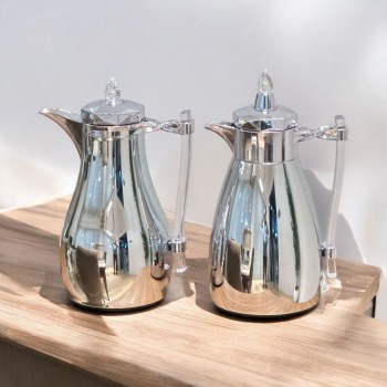  طقم ترامس يتصميم عصري الدانة كروم فضي ممسك اكرلك 