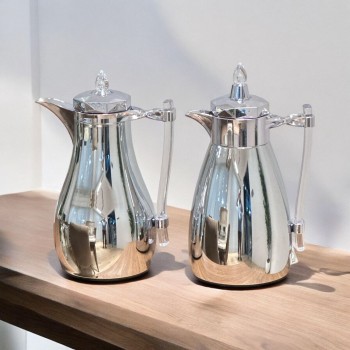  طقم ترامس يتصميم عصري الدانة كروم فضي ممسك اكرلك 