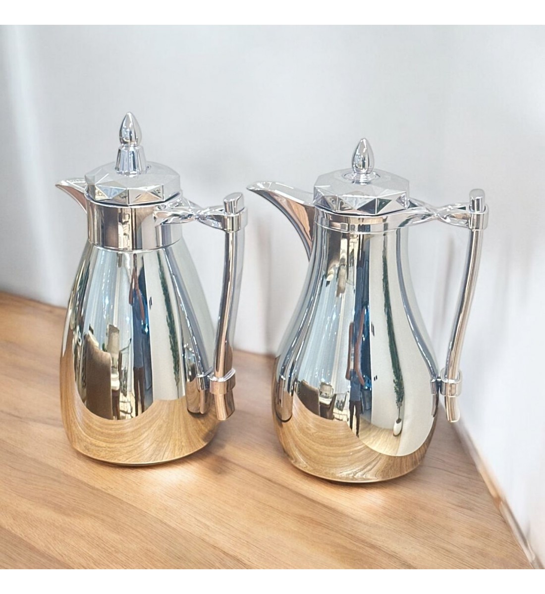 طقم ترامس يتصميم عصري الدانة كروم فضي طقم ترامس يتصميم عصري الدانة كروم فضي