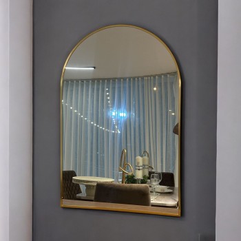 مراية جدارية بايطار ذهبي مميز90×60سم 