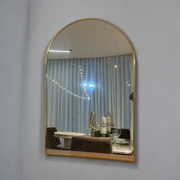 مراية جدارية بايطار ذهبي مميز90×60سم 