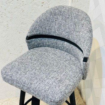 كرسي بار أرخميدس قماش بوكلية خشب البلوط 96×46×46سم 