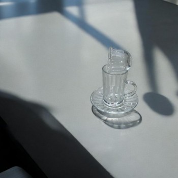 طقم كاسات وفناجين مع الصحن زجاج   36قطعه 