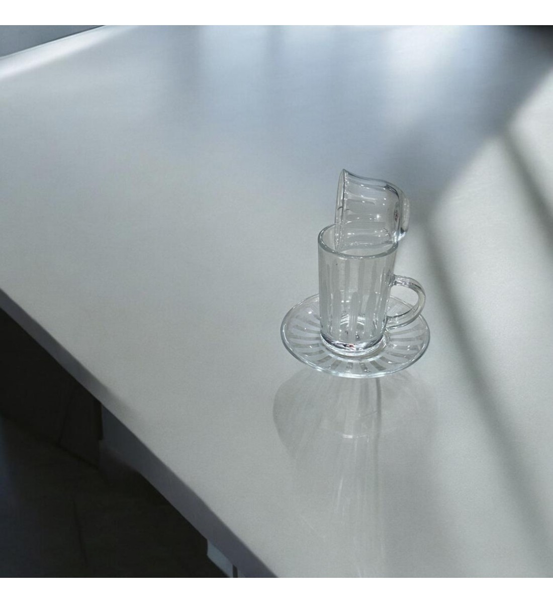 طقم كاسات وفناجين مع الصحن زجاج   36قطعه 